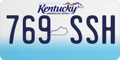 KY license plate 769SSH