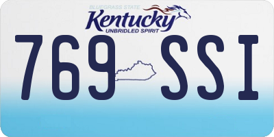 KY license plate 769SSI