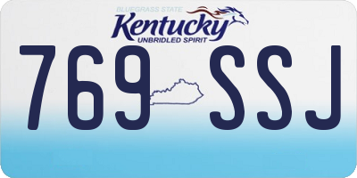 KY license plate 769SSJ
