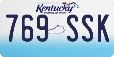 KY license plate 769SSK