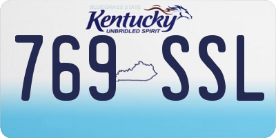 KY license plate 769SSL