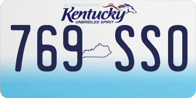 KY license plate 769SSO