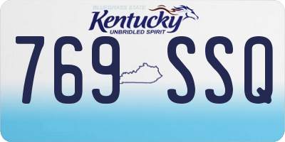 KY license plate 769SSQ
