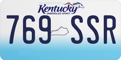 KY license plate 769SSR