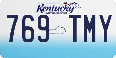 KY license plate 769TMY