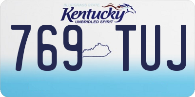 KY license plate 769TUJ