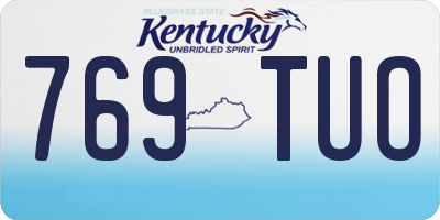 KY license plate 769TUO