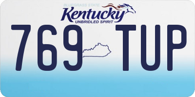 KY license plate 769TUP