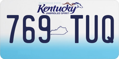 KY license plate 769TUQ
