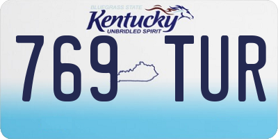 KY license plate 769TUR