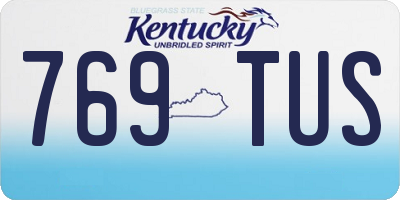 KY license plate 769TUS