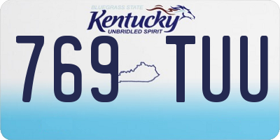 KY license plate 769TUU