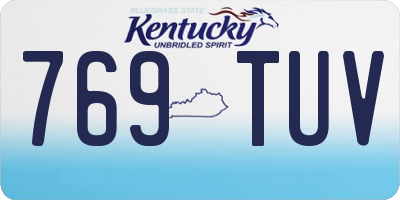 KY license plate 769TUV