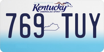 KY license plate 769TUY