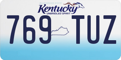 KY license plate 769TUZ