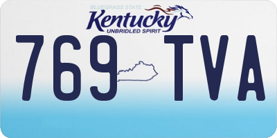 KY license plate 769TVA