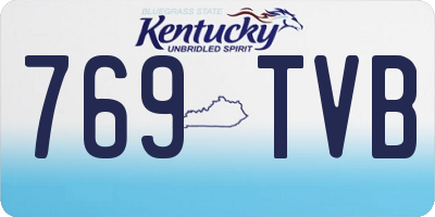 KY license plate 769TVB