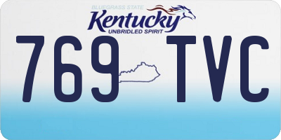 KY license plate 769TVC