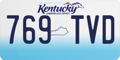 KY license plate 769TVD