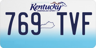 KY license plate 769TVF