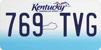 KY license plate 769TVG