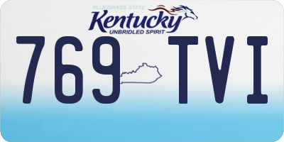 KY license plate 769TVI