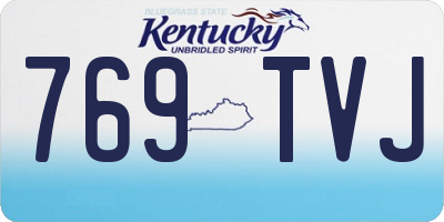 KY license plate 769TVJ