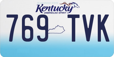 KY license plate 769TVK