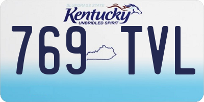 KY license plate 769TVL