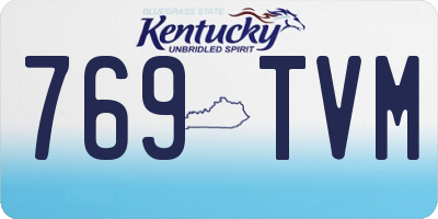 KY license plate 769TVM