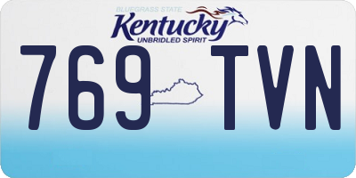 KY license plate 769TVN