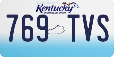 KY license plate 769TVS