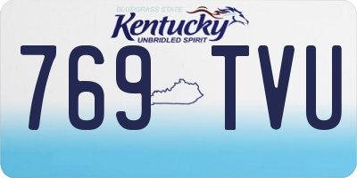 KY license plate 769TVU