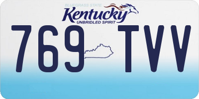 KY license plate 769TVV