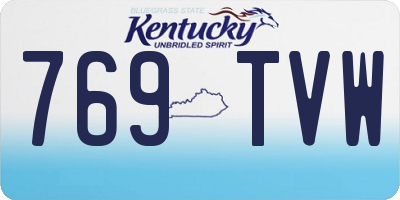KY license plate 769TVW