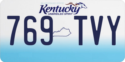 KY license plate 769TVY