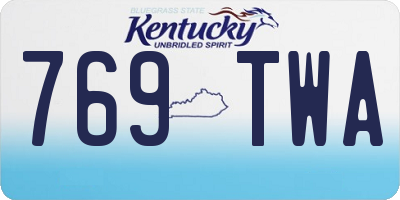 KY license plate 769TWA