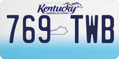 KY license plate 769TWB