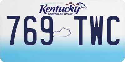 KY license plate 769TWC