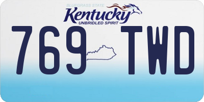 KY license plate 769TWD