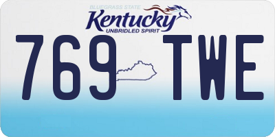 KY license plate 769TWE