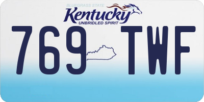 KY license plate 769TWF