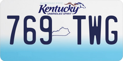 KY license plate 769TWG
