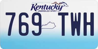 KY license plate 769TWH