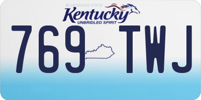 KY license plate 769TWJ