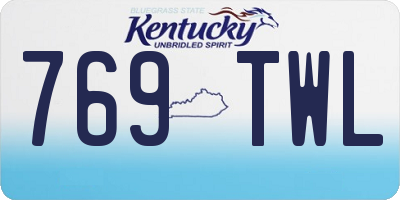 KY license plate 769TWL