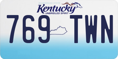 KY license plate 769TWN