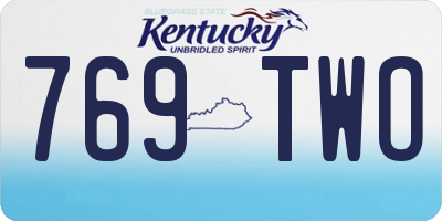 KY license plate 769TWO