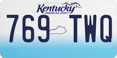 KY license plate 769TWQ