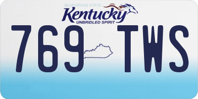 KY license plate 769TWS